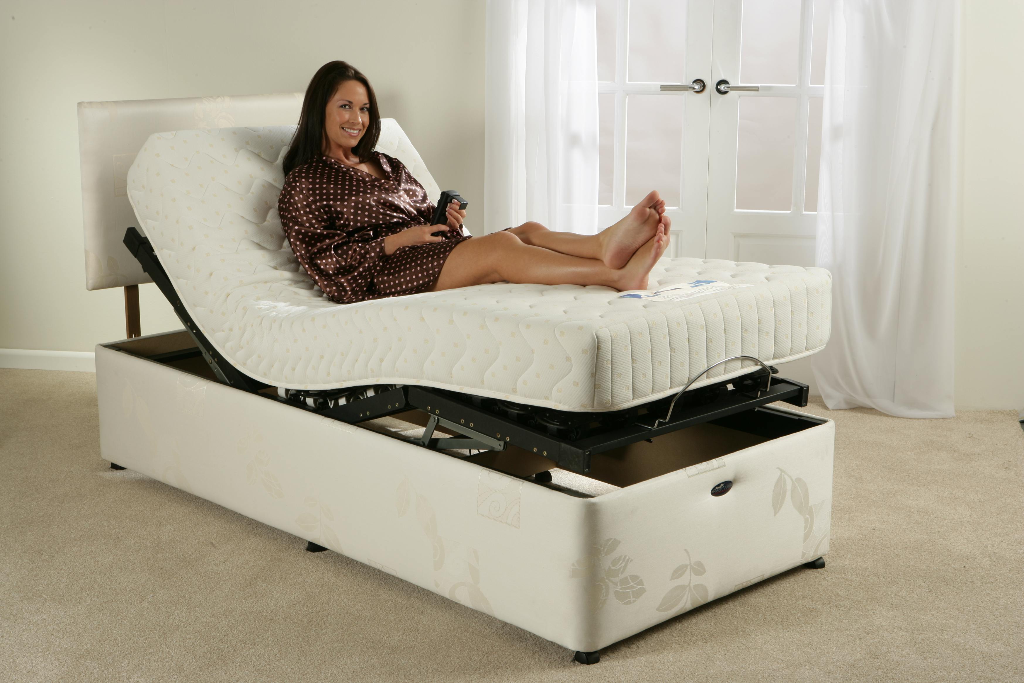adjustable twin bed and mattress with remote control